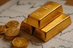 Ouro em alta: barras de ouro representando como esse ativo superou o Bitcoin em 2025 e se tornou uma opção segura de investimento